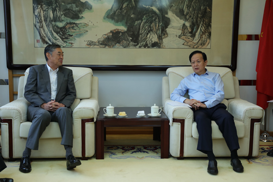 李寶善社長會見日本駐華大使橫井裕。（攝影：李國良）